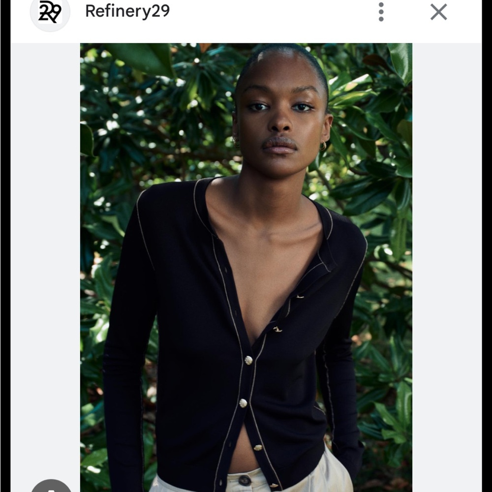 Zara Black Long-Sleeve Button Cardigan